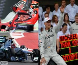 Puzzle Michael Schumacher αποσύρθηκε από την F1 στο το Γκραν ΠΡΙ της Βραζιλίας 2012